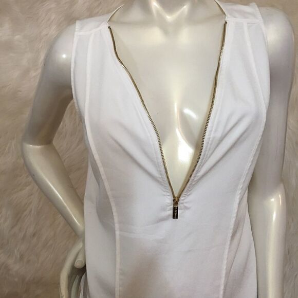 Calvin Klein Gold Zipper V Neck Tank - Picture 7 of 8